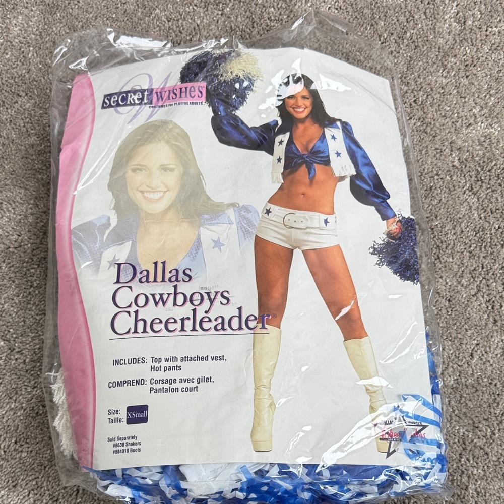 Secret Wishes Dallas Cowboys Cheerleader Costume - Blue and White